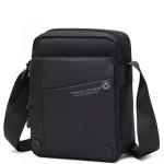 - Schoudertas voor heren - Schoudertas van nylon - Elegante praktische tas - Sport Werk Telefoon Reizen - Zwart, Schoudertas, Eén maat, Schouderriem