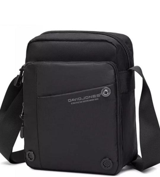 - Schoudertas voor heren - Schoudertas van nylon - Elegante praktische tas - Sport Werk Telefoon Reizen - Zwart, Schoudertas, Eén maat, Schouderriem