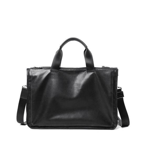 NGYYIO Umhängetaschen für Herren Aktentasche Männer Echtes Leder Schulter Laptoptasche 15 Zoll Weiche Leder Große Handtasche Multi-Layer Reisen Männer Tasche Aktentaschen