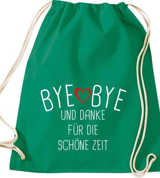 Shirtinstyle Gymtas, bye bye en dank voor de mooie tijd, opvoeder, leraar, leraren, gymtas, tas, schooltas, kleuterschool