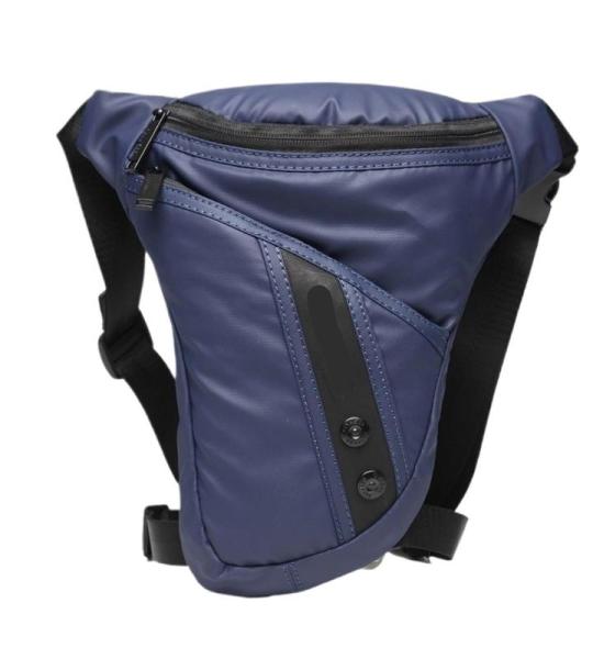 YDYAENIO Motorrad Beintasche Herren Drop Taille Bein Tasche Motorrad Tasche Regendicht Reflektierende Oberschenkel Gürtel Reise Fanny Pack(Blue)