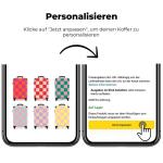 NoBoringSuitcases.com Handbagage, harde koffer met TSA-slot, jongens en meisjes, trolley, reiskoffer, draagtas, rolkoffer, klein of middelgroot, 18 blokstijl, koffer