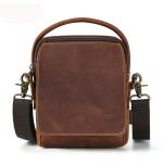 Retro kleine vierkante tas Messenger handtas casual business kleine tas schoudertas heren tas (A 17 * 20 * 8cm)
