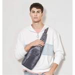 FANDARE Sling Bag leren borsttas, schoudertas, waterbestendige draagtas, voor heren, schoudertas voor wandelen, fietsen, reizen, vrije tijd of multifunctionele dagrugzak