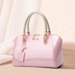 Modieuze handtassen dames lakleer handtas elegante schoudertas vrouwen schoudertas waterdichte damestas bruiloft clutch portemonnee winkelen party, roze, Large, Unieke