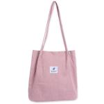 Grote schoudertas voor dames, corduroy schoudertas, strandtas, crossbody tas, shopper, tote bag, boodschappentas, handtas, shopper voor werk, winkelen, school, roze