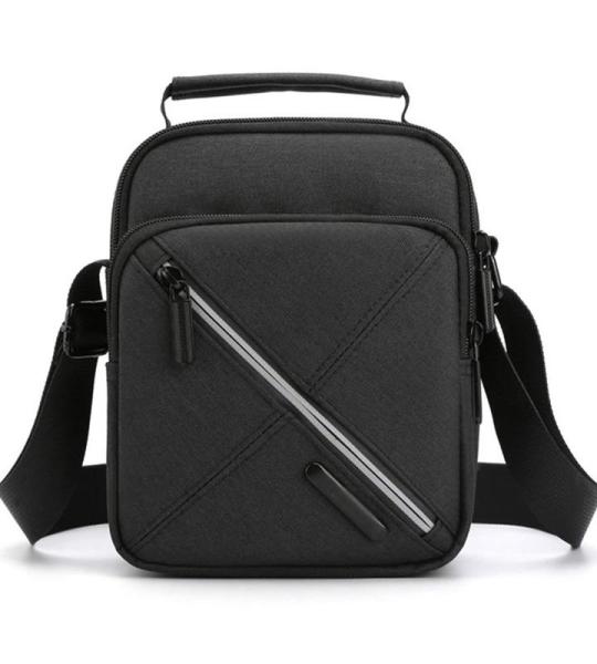 CHDWEY Umhängetaschen für Herren Männer Umhängetasche Crossbody Bag Hohe Qualität Mann Messenger Bag Jungen Nylon Mobiltelefon Männliche Business Handtaschen(Black)