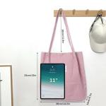 Grote schoudertas voor dames, corduroy schoudertas, strandtas, crossbody tas, shopper, tote bag, boodschappentas, handtas, shopper voor werk, winkelen, school, roze