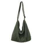Schoudertas voor dames, grote shopper, tote bag, schoudertas, casual crossbody tas met verstelbare schouderriem, voor school, kantoor, werk, reizen, uitstapjes, winkelen, groen