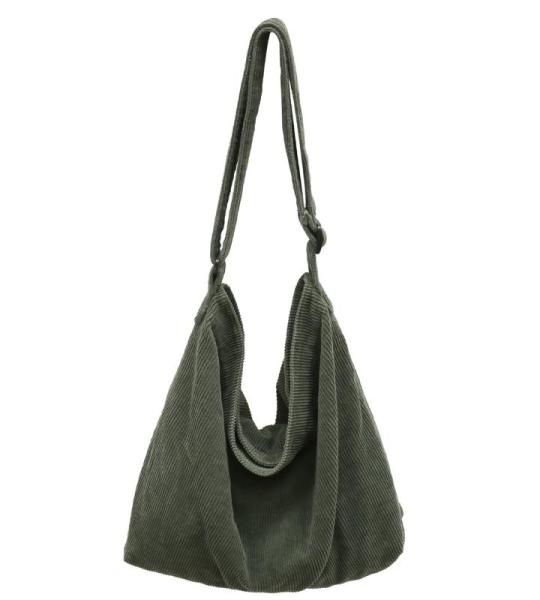 Schoudertas voor dames, grote shopper, tote bag, schoudertas, casual crossbody tas met verstelbare schouderriem, voor school, kantoor, werk, reizen, uitstapjes, winkelen, groen