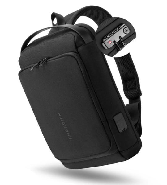 Crossbody tas voor mannen en vrouwen kleine crossbody casual reizen kleine sport wandelen fietsen dag tas, Zwart, Medium, Tsa Lock Tas