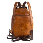 GHQYP Modieuze leren rugzakken, converteerbaar, schouder-/crossbody dagrugzak, mini-rugzak voor reizen, casual voor mannen en vrouwen