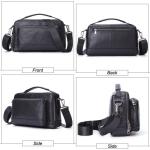Heren tas handtas mode zacht leer schouder diagonaal tas business kleine tas trendy rugzak (A 30 cm * 18 cm * 8 cm)