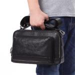 Heren tas handtas mode zacht leer schouder diagonaal tas business kleine tas trendy rugzak (A 30 cm * 18 cm * 8 cm)