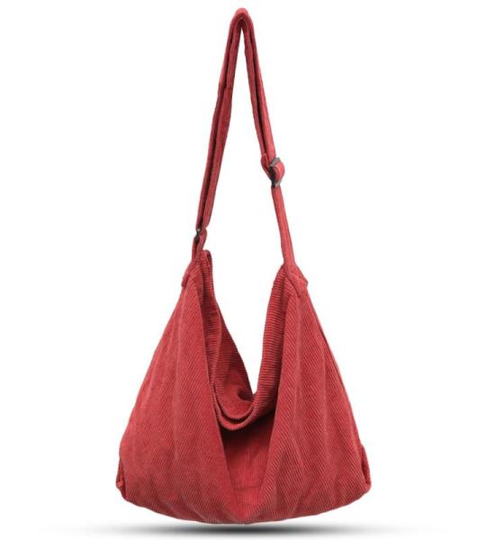 Schoudertas voor dames, handtas, corduroy tassen, grote shopper, tote bag, schoudertas, casual crossbody tas voor school, universiteit, kantoor, werk, reizen, uitstapjes, winkelen,
