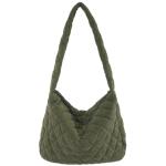 Schoudertas voor dames, handtas, corduroy tassen, grote shopper, tote bag, schoudertas, casual crossbody tas voor school, kantoor, werk, reizen, uitstapjes, winkelen, 01, groen, La