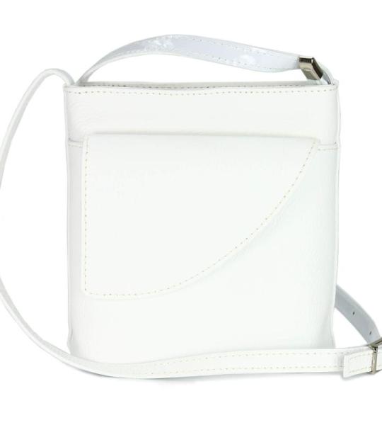 Belli Italiaanse leren tas dames schoudertas handtas schoudertas made in Italy met extra klapvak - 18,5 x 18,5 x 7 cm (b x h x d)