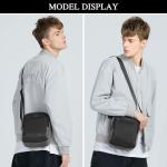 BAIGIO Herentas, schoudertas, klein, voor tablet/iPad 8 inch, heren schoudertas, crossbody bag, reizen met veel vakken, voor sport, reizen, werk