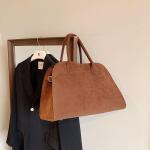 Suede Hobo Tas voor Vrouwen, Vintage Tote Bag voor Vrouwen, Suède Tote Bag met Compartments Hobo Slouch Bag, Handtassen, Fashion Retro Schoudertas, bruin