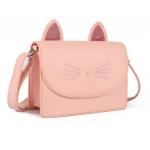 AFKOMST Leuke portefeuilles voor tieners, meisjes, kleine schoudertas en handtassen, kattencadeau voor kinderen, roze, Schattig