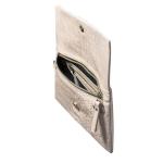 TruClothing.com Echt lederen clutch-schoudertas voor dames, metalen ketting, schoudertas met textuur