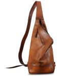 IVTG Sling Bag 0725 Schoudertas van echt leer, met zijkant, echt leer, borsttas, schoudertas, voor fietsen