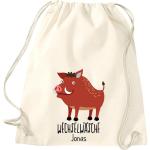 ShirtInStyle Kinder Turnbeutel, lustige Tiere Wildschwein, Wechselwäsche mit Wunschtext, Kinder, Tiere Zoo Kindertag Beutel