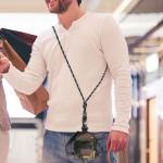 Yajimsa Kleine schoudertas voor mannen - schoudertas heren mobiele telefoon Messenger Bag herentas Shulder Bag lederen borstzak