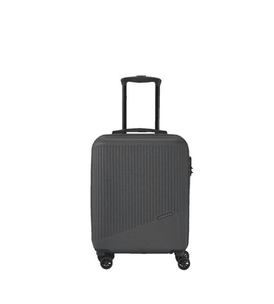 Travelite Koffer met 4 wielen, 3-delig, maten L/M/S, bagage serie Bali: ABS hardshell trolleys, antraciet, Harde handbagage trolley met 4 wielen