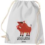 ShirtInStyle Kinder Turnbeutel, lustige Tiere Wildschwein, Wechselwäsche mit Wunschtext, Kinder, Tiere Zoo Kindertag Beutel