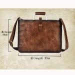 Zakelijke heren aktetas heren tas retro diagonaal tas handtas casual schoudertas (B 37 x 28 cm)
