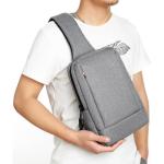 Schoudertas, borsttas, lichte sling bag, crossbody schoudertas, outdoor, waterdicht, casual, voor heren, wandelen, fietsen, grijs