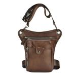 Waterdichte motortas PU leer mannen ontwerp casual koffie klassieke schoudertas reizen heuptas reizen heuptas heuptas koffie koffie