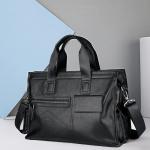 FUNSEED Echte Leder-Handtasche für Herren, Rindsleder, Laptoptasche, wasserdicht, große Kapazität, Business-Aktentaschen
