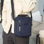 CHDWEY Umhängetaschen für Herren Umhängetasche männliche Mode Männer Tasche Freizeit Crossbody Bag Geschäft Vielseitige Handtasche Teenager Reisen Messenger Bag(Blue)