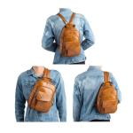 GHQYP Modieuze leren rugzakken, converteerbaar, schouder-/crossbody dagrugzak, mini-rugzak voor reizen, casual voor mannen en vrouwen