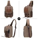 KAUKKO Canvas Tactical Vintage Borsttas Tactical Schoudertas