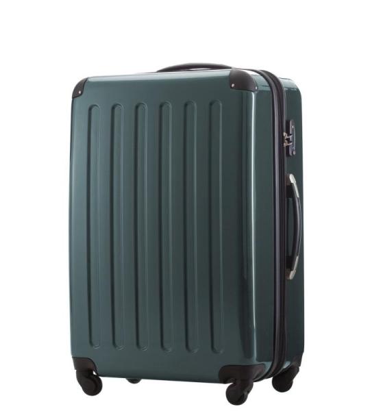 HAUPTSTADTKOFFER Alex Handbagage, 55 x 38 x 23 cm, TSA, 4 wielen, 42 liter, reiskoffer, hardshellkoffer, rolkoffer, boordbagagekoffer, bosgroen, koffer