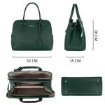 - Bugatti dameshandtas - top handvat imitatielederen tas - schouder- of crossbody draagtas met meerdere compartimenten en zakken - dames shopper elegante boodschappentas, Groen