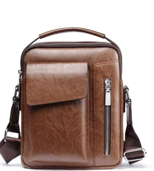 CHDWEY Umhängetaschen für Herren Mann-Aktenkoffer-Beutel-Qualitäts Geschäfts-Leder-Schulter-Kurier-Beutel-Handtaschen-Büro