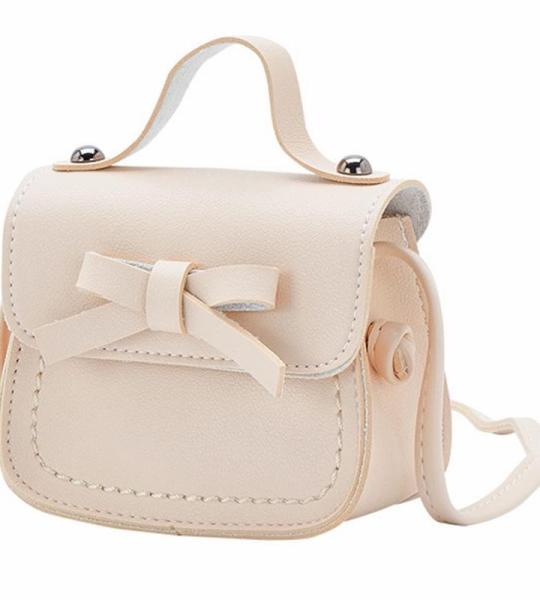 Rucksack Viele Taschen -Umhängetasche für kleine Mädchen, eine Umhängetasche, einfarbig, Bowknot, Mode, Schulter, Kinder Taschen Von Zwei Blau