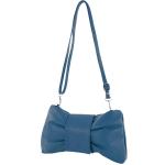 - T214 - ital. Schoudertas clutch leer klein, blauw, Small