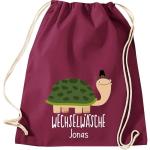 ShirtInStyle Kindergymtas, grappige dieren schildpad, verwisselbaar ondergoed met tekst naar wens, kinderen, dierentuin kinderdag familie, gymtas