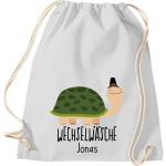 ShirtInStyle Kindergymtas, grappige dieren schildpad, verwisselbaar ondergoed met tekst naar wens, kinderen, dierentuin kinderdag familie, gymtas