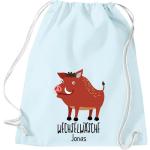 ShirtInStyle Kinder Turnbeutel, lustige Tiere Wildschwein, Wechselwäsche mit Wunschtext, Kinder, Tiere Zoo Kindertag Beutel