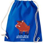 ShirtInStyle Kinder Turnbeutel, lustige Tiere Wildschwein, Wechselwäsche mit Wunschtext, Kinder, Tiere Zoo Kindertag Beutel