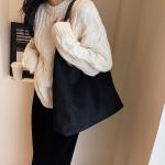 Generisch Suède schoudertas voor dames, retro lederen schoudertas, effen, trendy werktas met haspensluiting, vintage draagtas