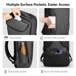 Laptoprugzak met grote capaciteit met USB 17,3 inch/15,6 inch voor mannen, multifunctionele rugzak, diefstalbeveiliging, dagrugzak voor zakelijk gebruik, Groen-3 zakken, 3 Taschen,