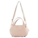 - T218 - Italiaanse damestas met hengseltas klein van leer, Rose eige / metaal goud, Small