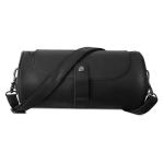 Schoudertas voor heren, messenger bag, retro, waterdicht, diefstalbeveiliging, licht, trekking, reizen, outdoor, fietsen, echt leer, Zwart, Large